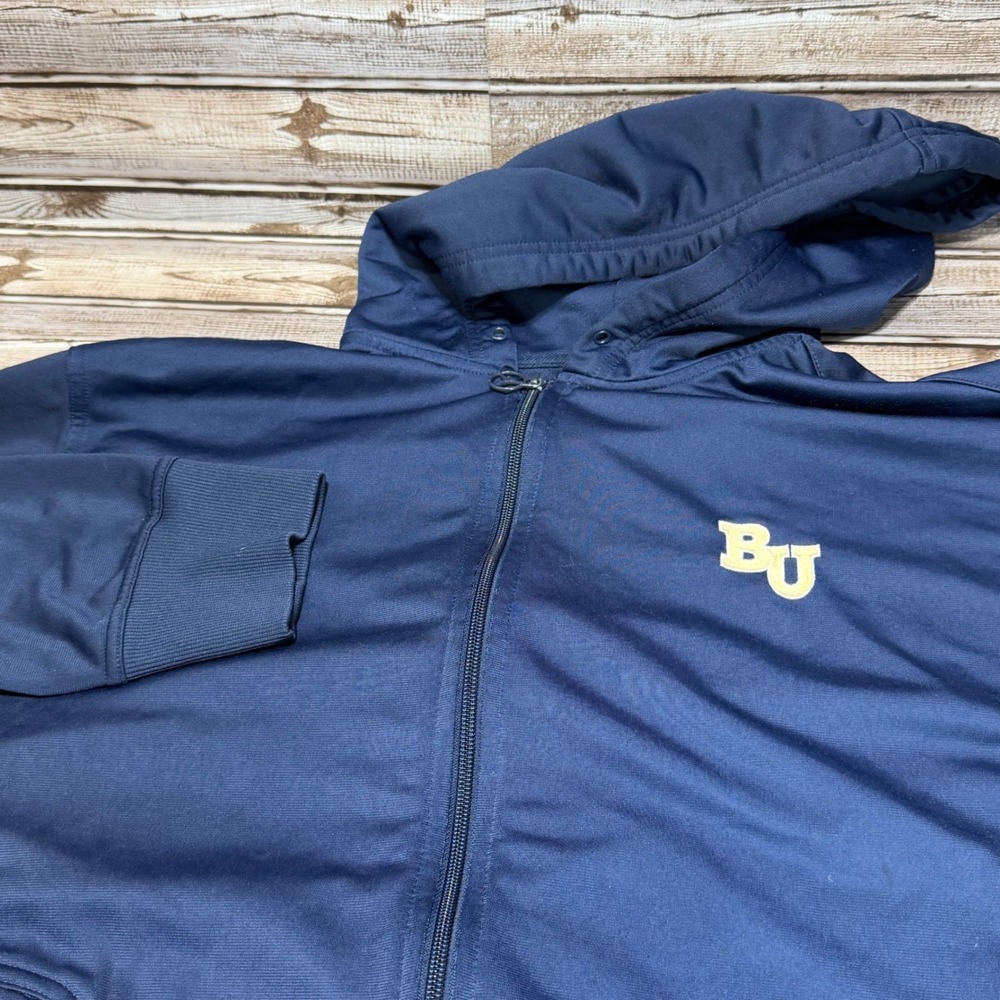 Nike Jordan BU Baylor Bears Mens Full Zip Track Jacket Hoodie Navy XL